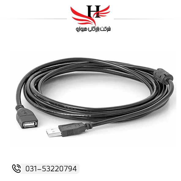 کابل افزایش USB MY GROUP طول 1.5 متر مناسب افزایش طول پورت USB برای موس، کیبورد، فلش و پرینتر